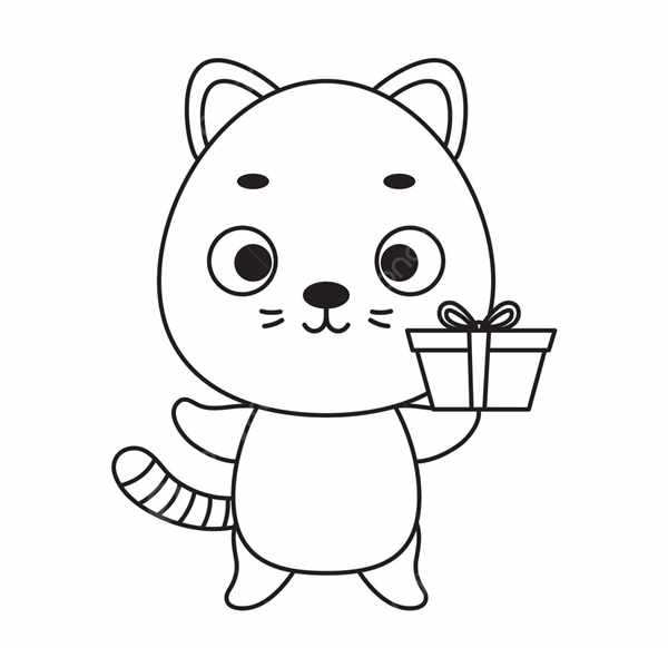 Кошка в Школьном Костюме Увлекательная Раскраска для Детей