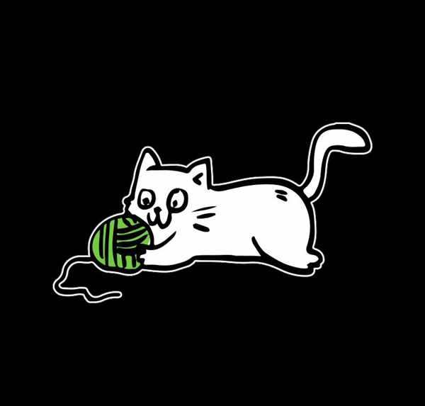 Кошка раскраска для детей