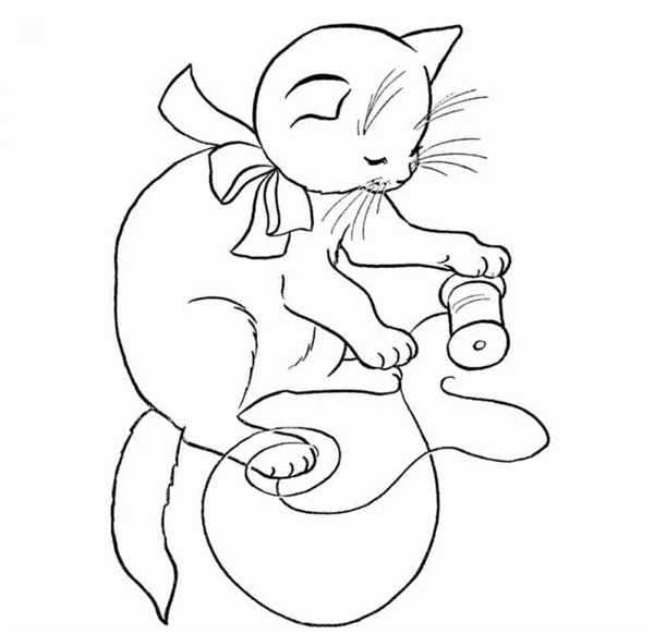 Котенок. Раскраска