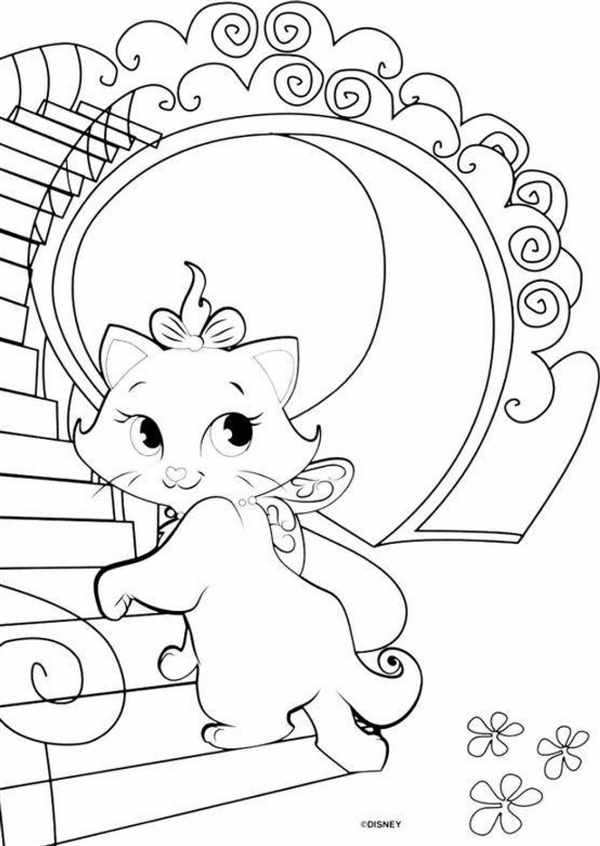 Коты Аристократы Мари раскраска