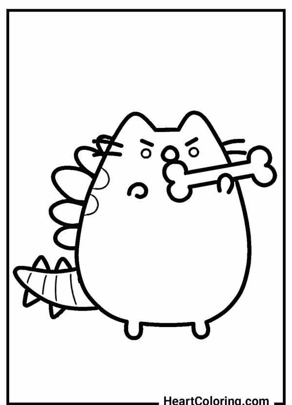Кот Пушин раскраска
