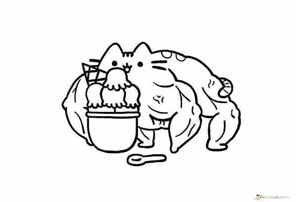 Раскраска коты Пушины