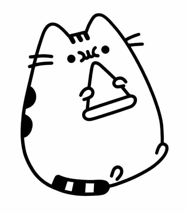 Кот Пушин раскраска