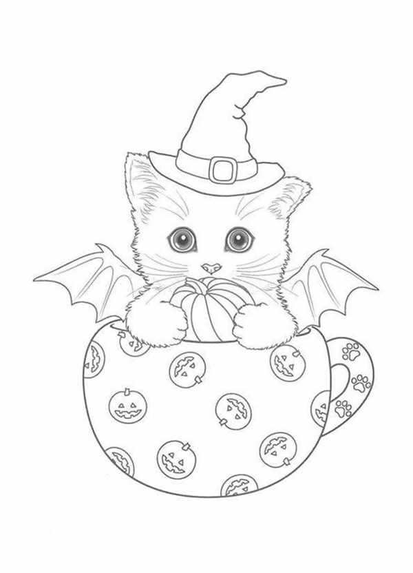 Новогодние коты раскраска