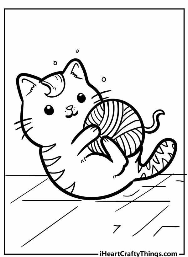 Раскраска. Котики