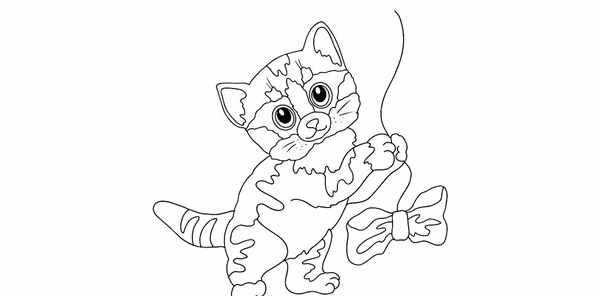 Котенок. Раскраска