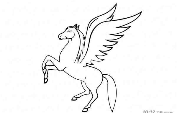 Раскраски волки с крыльями