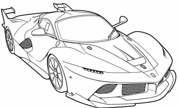 Раскраска. Гоночные автомобили