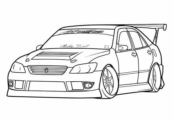 Спортивные авто раскраска