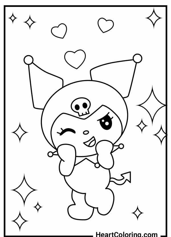My Melody Kuromi раскраска