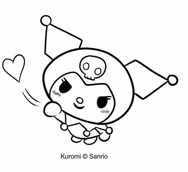 Маленькая Kuromi раскраска