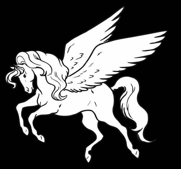 Летящий Единорог в Отличной Раскраске