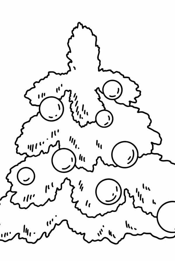 Новогодняя елка раскраска