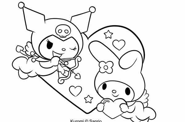 My Melody Kuromi раскраска