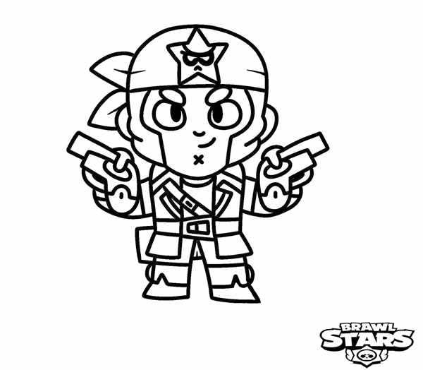 Раскраска Brawl Stars Эдгар
