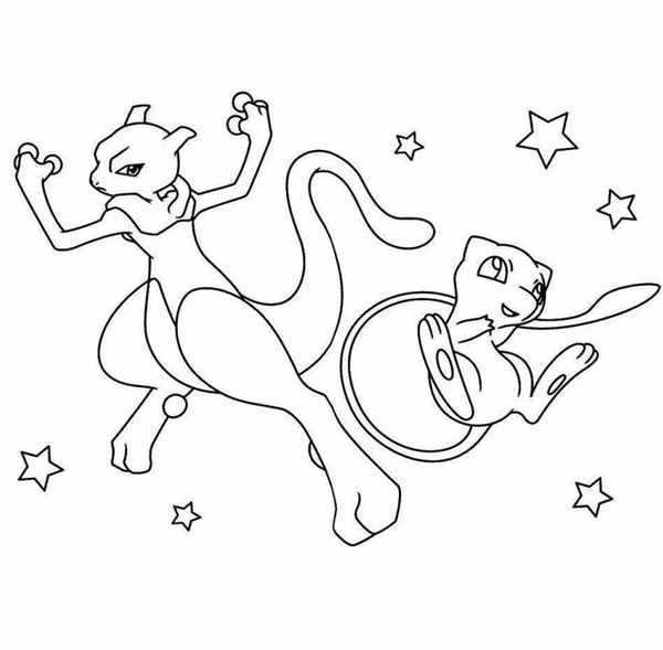 Раскраска покемоны Нью ту