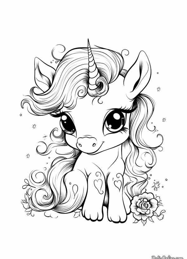 Раскраска Единорог my little Pony