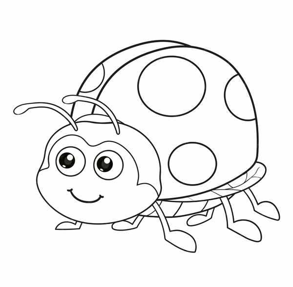 Божья коровка раскраска