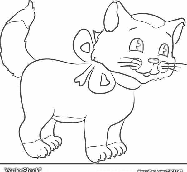 Котенок. Раскраска