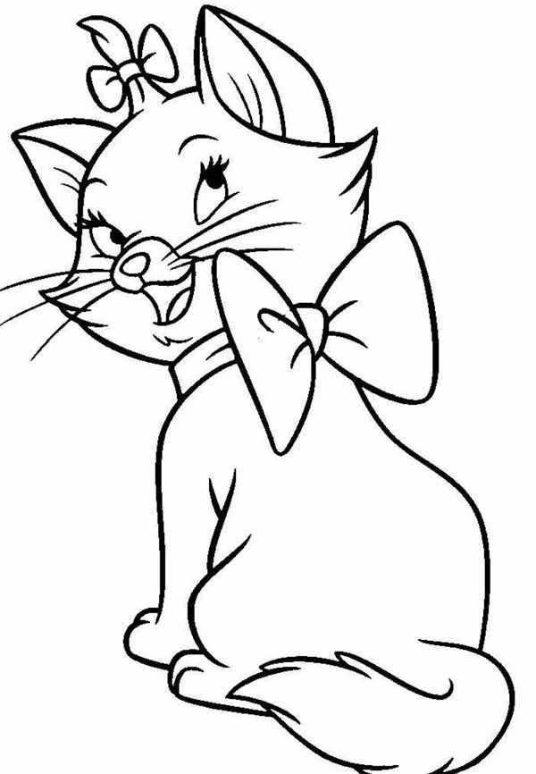 Кошки. Раскраска
