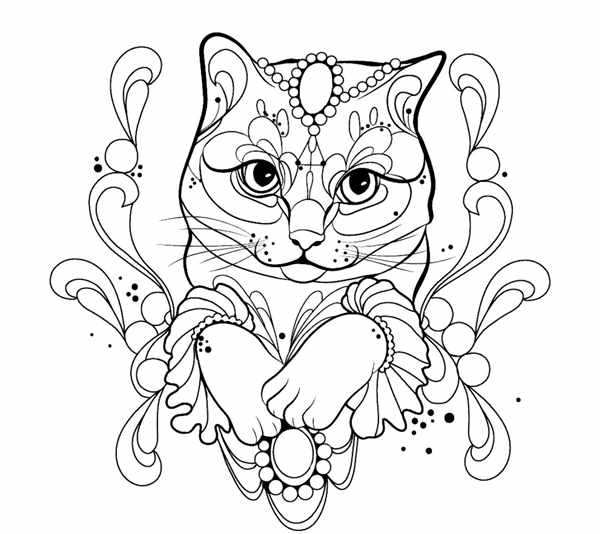 Раскраска. Котики