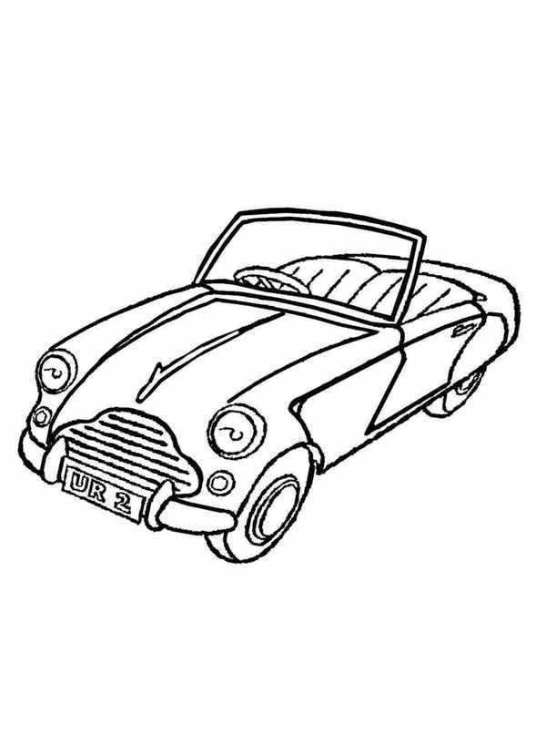 Милая машина в красках веселая раскраска