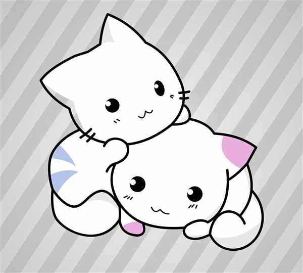 Милая раскраска аниме котята ждут тебя