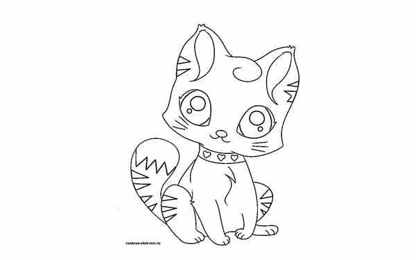 Раскраска. Котики