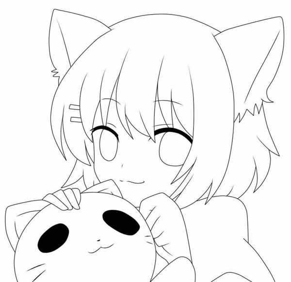 Кошки. Раскраска