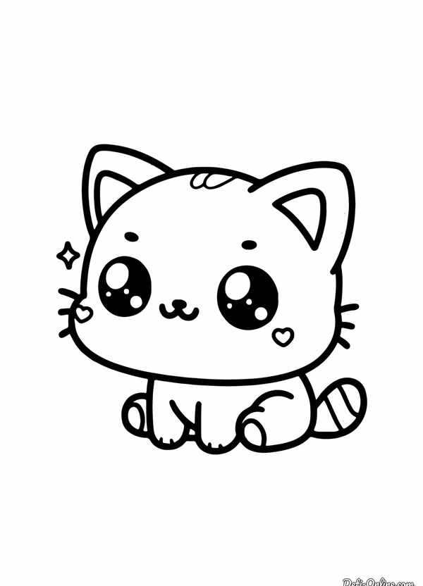 Котенок. Раскраска