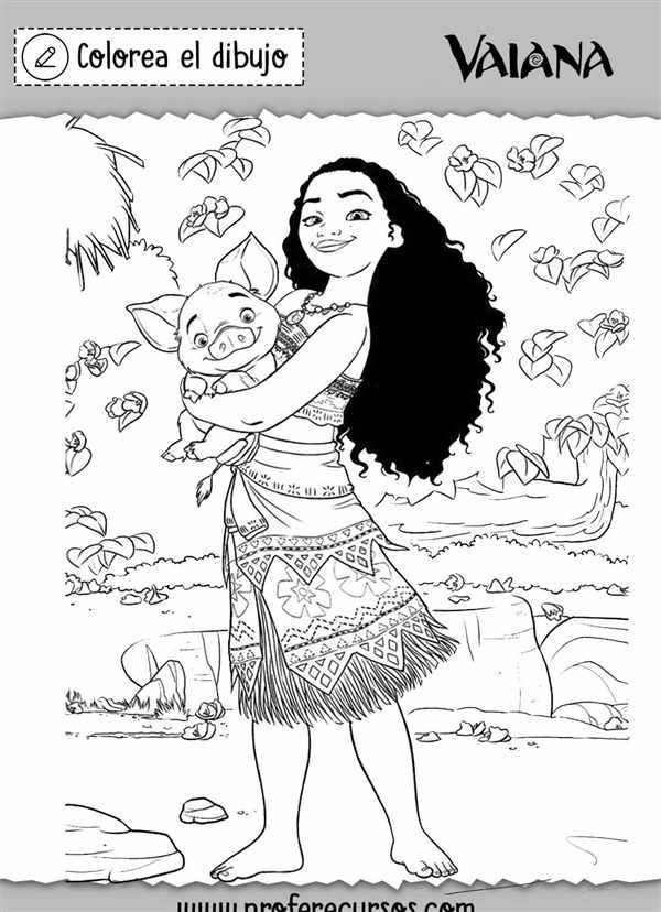 Милая Раскраска по мотивамMoana