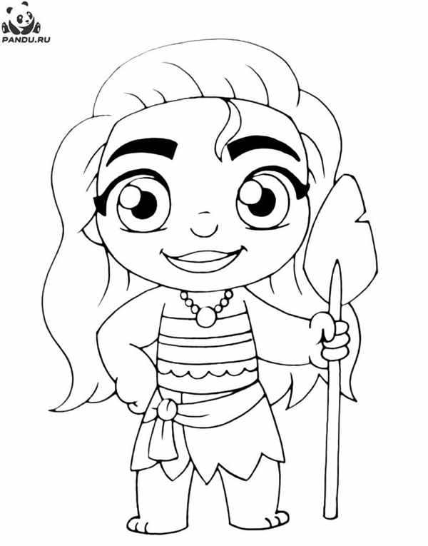 Милая Раскраска по мотивамMoana