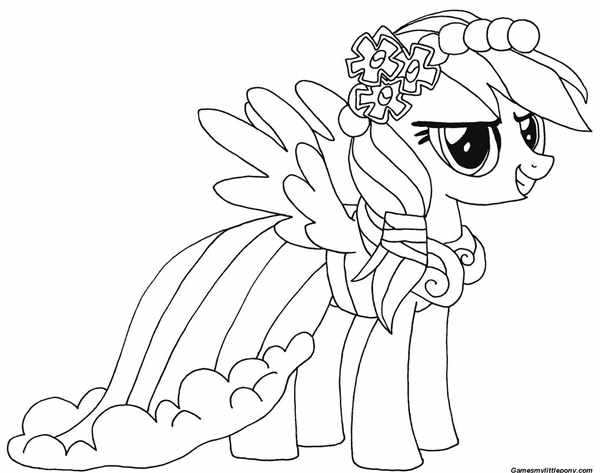 Раскраска my little Pony Селестия