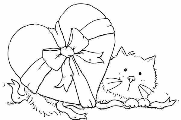 Раскраска котик Пушин