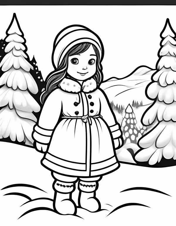 Рисунок Снегурочки карандашом для детей