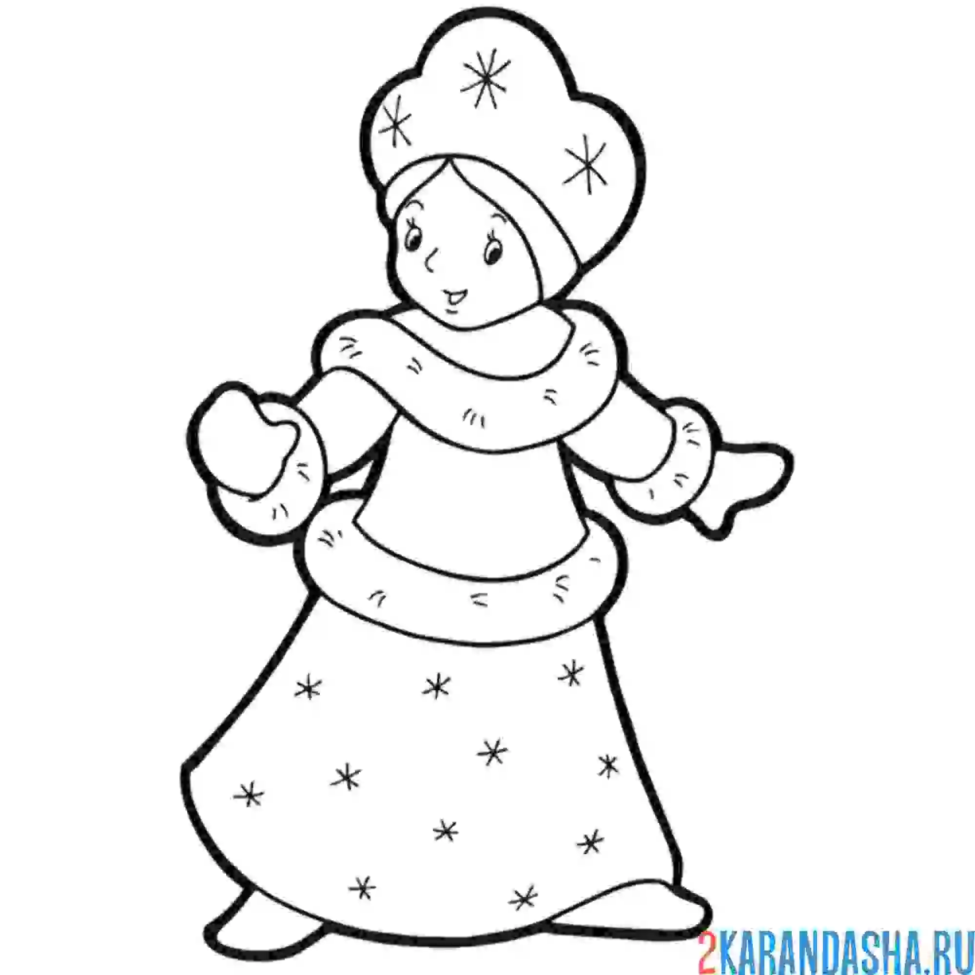 Милая Снегурочка в красках