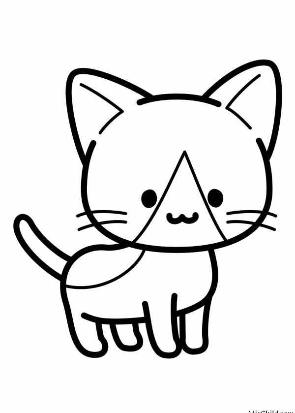 Котик для раскрашивания