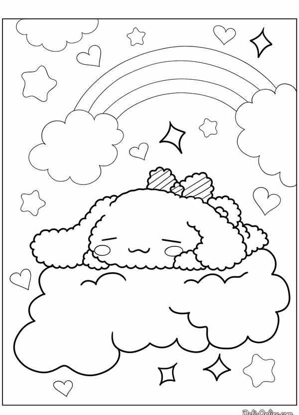 Cinnamoroll чёрно белый
