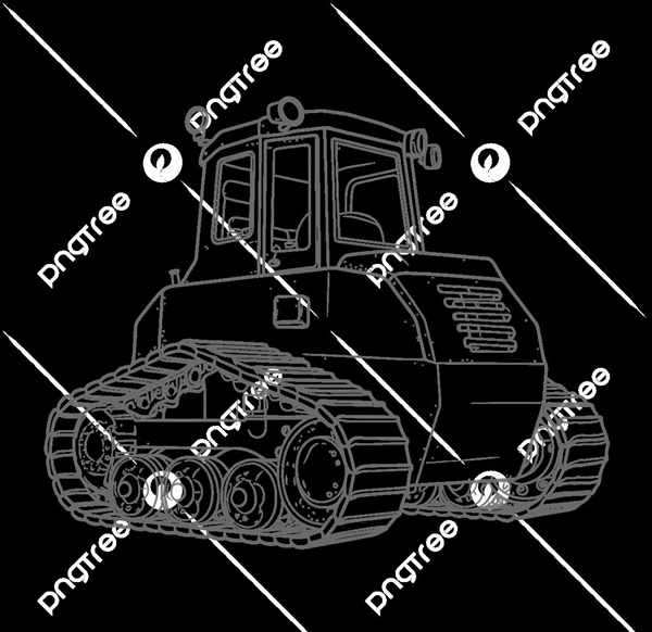 Трактор гусеничный ДТ-75 раскраска