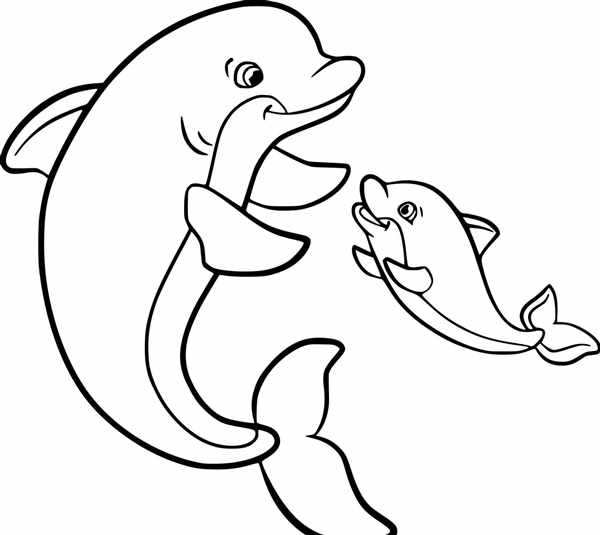 Милый дельфин с мячом веселая раскраска Dolphins Balls Coloring Fun