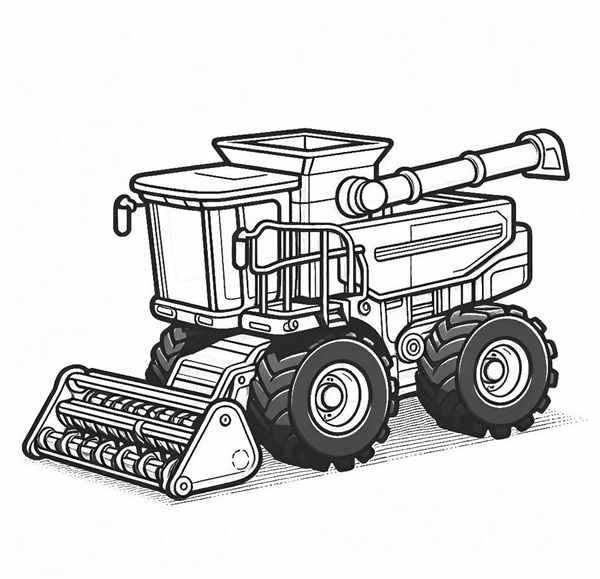 Комбайн John Deere раскраска