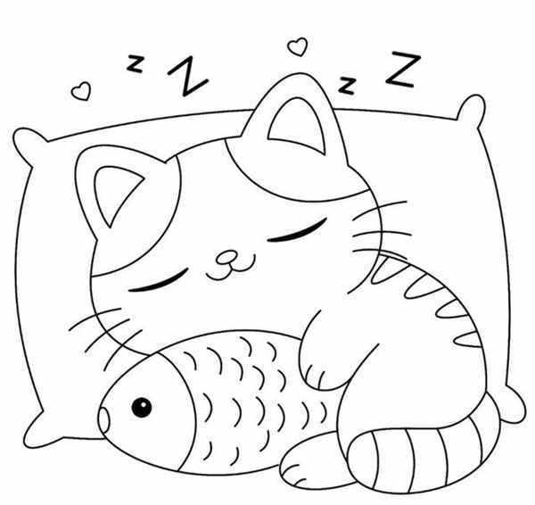 Раскраска. Котики
