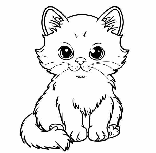 Милый котенок и его тыковочные приключения веселая раскраска