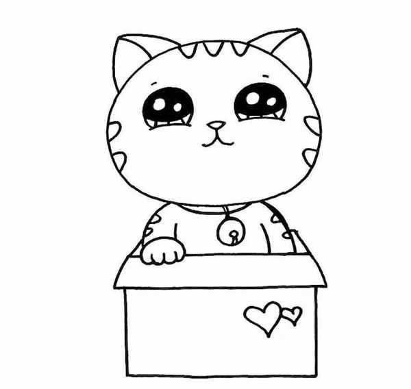 Котенок для раскрашивания