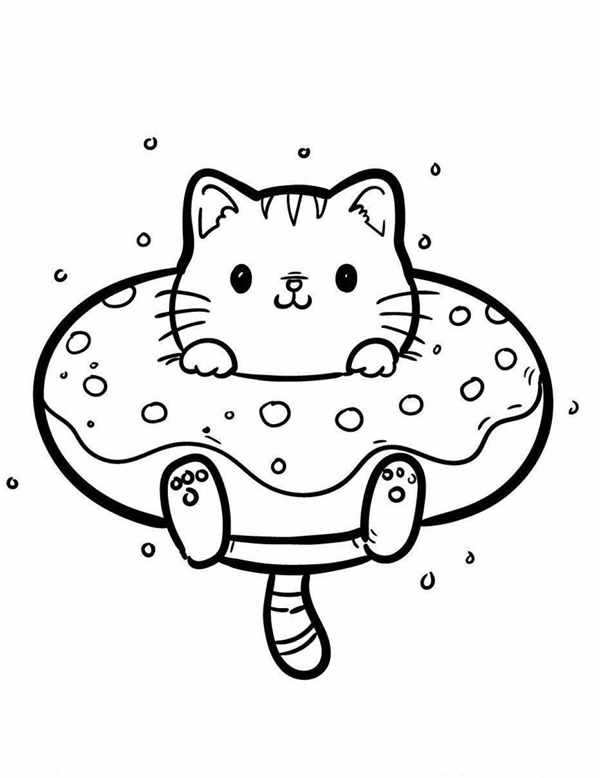 Раскраска кошечка