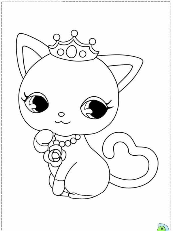 Рисунок котенка для раскрашивания
