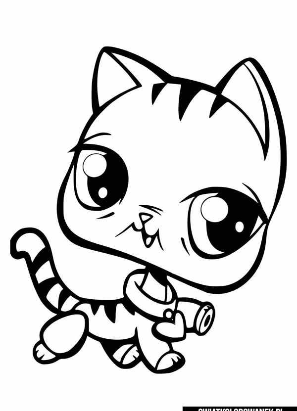 Котенок для раскрашивания