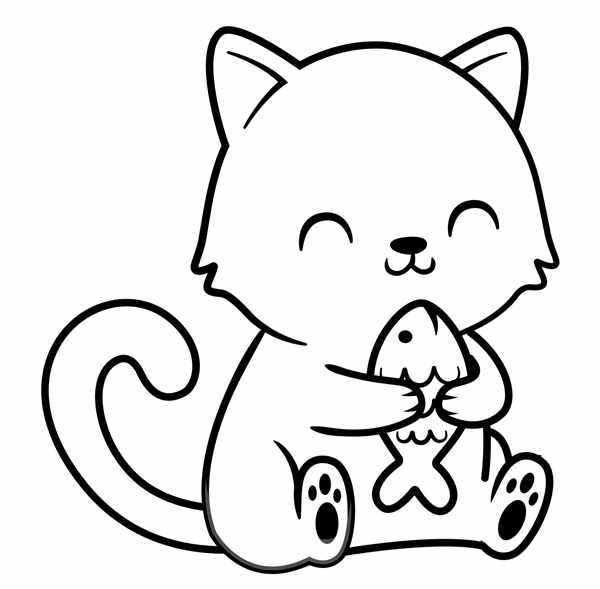 Кошки. Раскраска