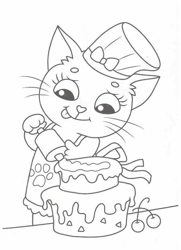 Котики картинки раскраски