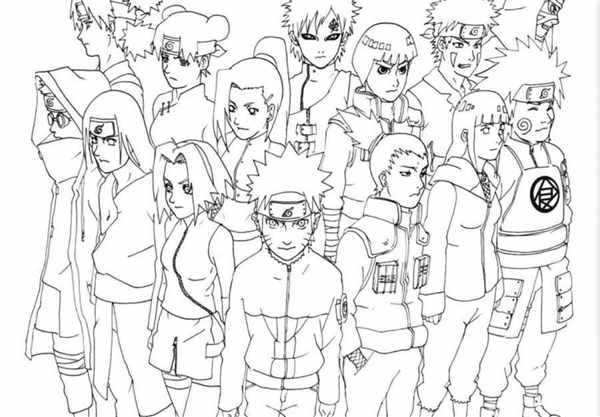Милый Малыш Naruto Увлекательная Раскраска для Детей